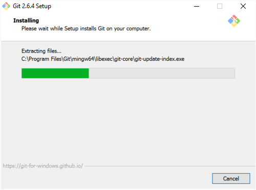 Git Setup Installing